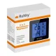 Ruhhy 19161 Thermometer and Hygrometer with Clock, Black/White