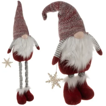 Ruhhy Telescopic Christmas Gnome White/Grey/Red 82cm