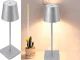 Wireless Touch LED Table Lamp, 3 Light Colors, Silver