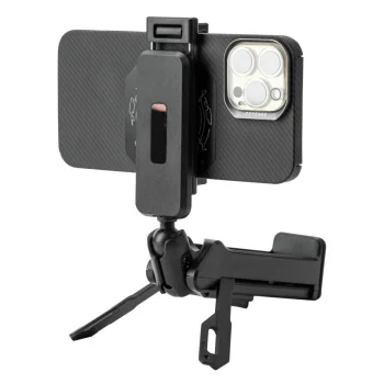 Goocong S3C Phone Holder with Mounting Clamp and Desk Mini Stand, Black