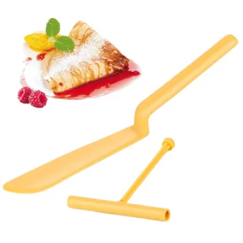 Nylon Pancake Spatula with Batter Spreader, Yellow