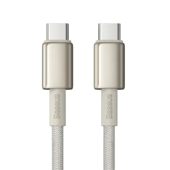 Baseus Tungsten USB Type C to USB Type C Data Charging Cable 100W, 2m, Gold