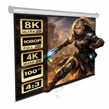 Maclean MC-594 Projector Screen, 100", 4:3, 200x150 cm, White