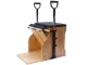 Pilates exercise chair with adjustable pedals and resistance springs