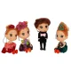 Dollhouse Doll Set, 4 pcs, 12 cm