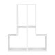 ModernHome Modular Geometric Bookshelf with 4 Shelves, White