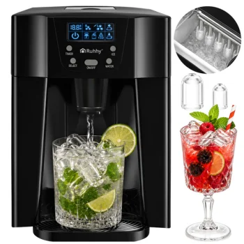 Ruhhy 00027306 Ice Maker 3L, 12kg/24h, Black