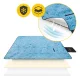Waterproof Insulated Picnic and Beach Blanket 4FIZJO 200x200 cm Shells, Blue