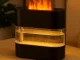 Fireplace Air Humidifier with Flame Effect, Aromatherapy, USB & Remote, 300ml