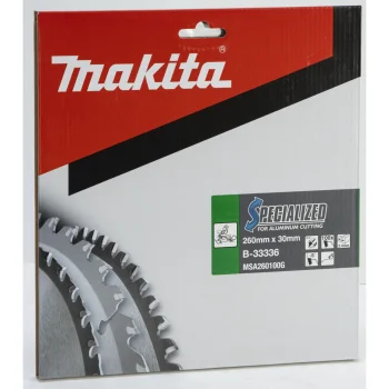 Makita B-33336 SPECIALIZED Circular Saw Blade 260x30 mm 100Z for Aluminum