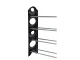 Shoe Rack, 4 Tiers, 12 Pairs Capacity, 64x55x18 cm, Black