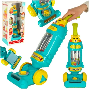 Interactive Cordless Toy Vacuum Cleaner with Sound, Blue