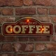 Forever Light Retro LED Metal Sign Fresh Brewed Coffee