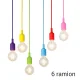 Multicolor 6-Arm Spider Ceiling Lamp ZD74L