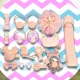 Bakalu Hair Accessory Set for Girls with Gift Box, Grey