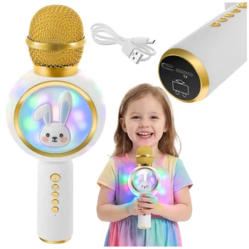 Izoxis Wireless Kids Karaoke Microphone with Speaker, White
