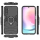 Shockproof Case for Samsung Galaxy A24 4G with Ring Holder Ring Armor, Black
