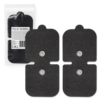 4Fizjo Combo LITE Gel Electrodes for Electrostimulation, 2 pcs, Black