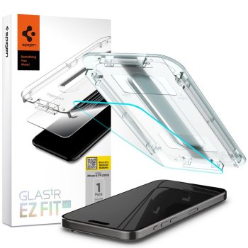 Apple iPhone 15 Pro 6.1'' Spigen GLAS.TR "EZ FIT" Tempered Glass Screen Protector | Telefona Ekrāna Aizsargstikls ar...