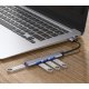 USB хаб 4 порта 3.0+2.0 в алюминиевом корпусе, серый
