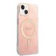 Apple iPhone 14 6.1\" Guess 4G Print MagSafe Case Cover (GUBPP14SH4EACSP) + Charger, Pink