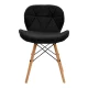 4Rico QS-186 Scandinavian Style Velvet Chair, Black