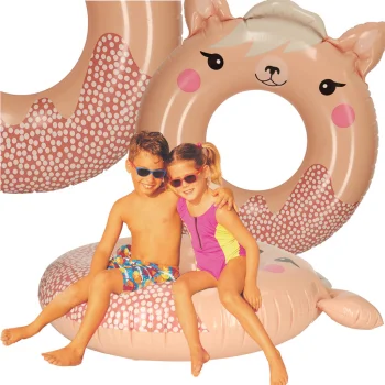 INTEX 59266 Llama Inflatable Swim Ring for Kids 76 cm up to 40 kg, Pink