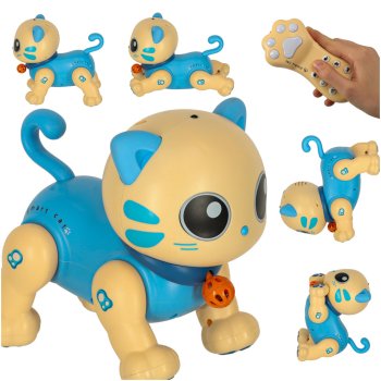 Interactive Remote Control Cat RC Robot Kitten Toy, Blue