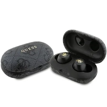 Guess 4G Metal Logo TWS ENC Bluetooth Wireless Earbuds, Black