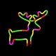 LED Neon Moose Sign Forever Light FLNE12 USB and Battery Powered Wall Decor, Multicolor