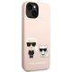 Karl Lagerfeld KLHMP14MSSKCI Silicone MagSafe vāciņš iPhone 14 Plus, Gaiši rozā