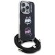 Karl Lagerfeld IML Crossbody Karl&Choupette Head чехол для iPhone 16 Pro Max – чёрный
