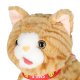 Interactive Walking Kitten Toy on Leash Meows Wags Tail Sings, Beige
