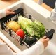 Expandable Basket Strainer Colander Over the Sink for Vegetables and Fruits Washing