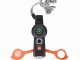 Multifunctional Survival Whistle with Compass Flashlight Thermometer, Black-Orange