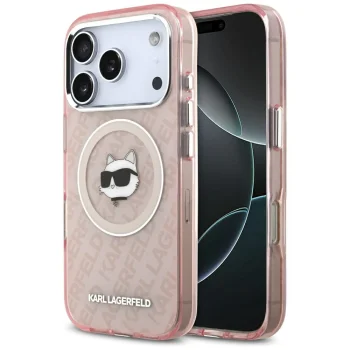Karl Lagerfeld IML Choupette Head Logo MagSafe Phone Case Cover iPhone 17 Pro Max - Pink