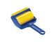 Reusable gel lint roller for clothes and pet hair, blue