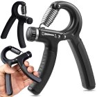 Hand grip strengthener with adjustable resistance 5–60 kg, black