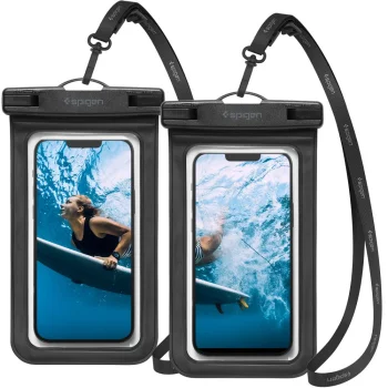 Spigen A601 Universal Waterproof Case (2-Pack), Black