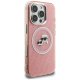 Karl Lagerfeld IML Glitter Karl & Choupette MagSafe Case for iPhone 16 Pro Max, Pink