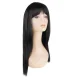 Soulima Long Synthetic Wig with Bangs, Black