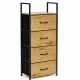 ModernHome Storage Unit with 4 Fabric Drawers, 40.5 x 24 x 101.5 cm