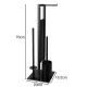 Toilet Paper Stand with Brush and Holder, Matte Black