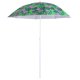Adjustable Beach and Garden Umbrella with Tilt Function, 150 cm, Leaves Pattern