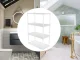 Storage Organizer Shelf for Bathroom Kitchen Laundry Room 64x41x22 cm, White