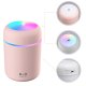 Compact Ultrasonic Air Humidifier with LED, 300ml, Pink