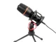 USB Studio Microphone for PC with RGB and Tripod, Cardioid, Black/Red