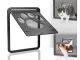 Dog and Cat Flap Door with Mesh, 29x24 cm, Black
