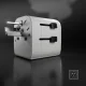 SBS Universal Travel Adapter, 2x USB-A, 2500W - White