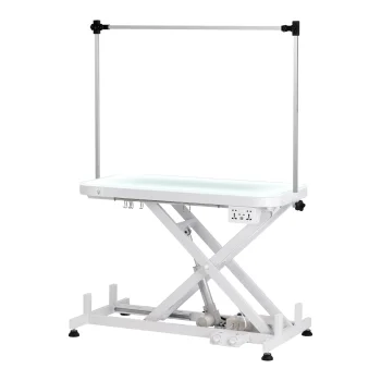 Electric Grooming Table P4W 3 with LED Backlight, White